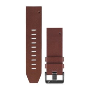 Шкіряний ремінець Garmin QuickFit 22 коричневого кольору для Fenix 5, Forerunner 935, Approach S60, Quatix 5