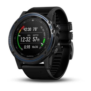 Смарт-годинник Garmin Descent Mk1 сірі Sapphire з чорним ремінцем