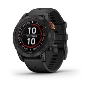 Смарт-годинник Garmin Fenix 7 Pro - Solar Edition - сланцево-сірий з чорним ремінцем