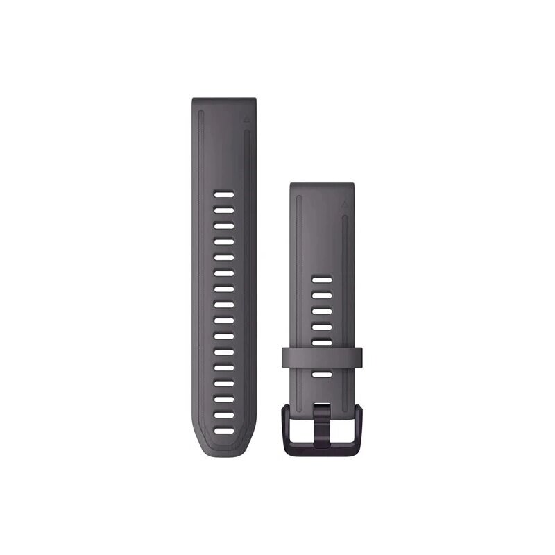 Ремінець Garmin QuickFit для годинників Fenix 5s/6s/7s силіконовий сірий з фіолетовою застібкою, 20 мм від компанії Garmin-ukraine - фото 1