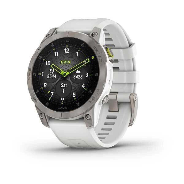 Смарт-годинник Garmin Epix (Gen 2) Sapphire білий титановий від компанії Garmin-ukraine - фото 1