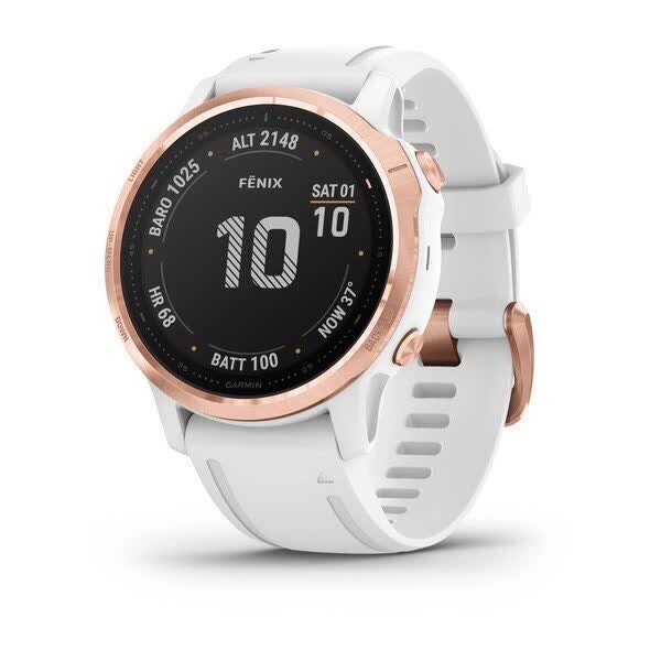 Смарт-годинник Garmin Fenix 6S Pro Rose Gold з білим ремінцем від компанії Garmin-ukraine - фото 1