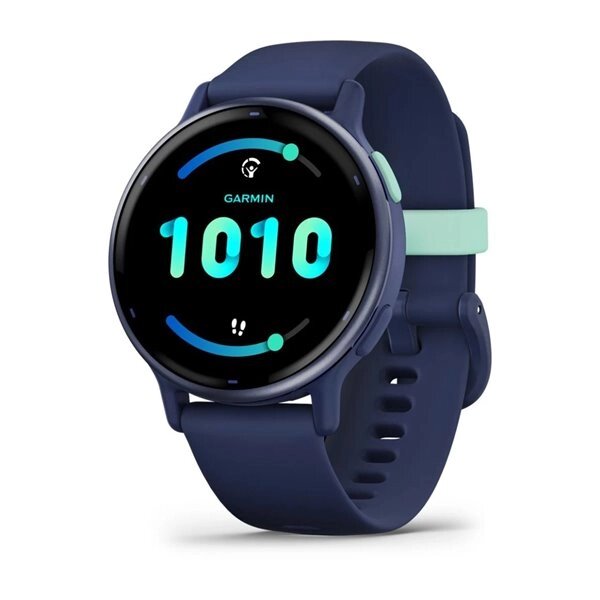 Смарт-годинник Garmin Vivoactive 5 – темно-синій алюмінієвий безель, темно-синій корпус із силіконовим ремінцем від компанії Garmin-ukraine - фото 1