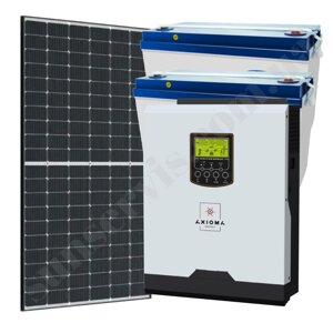 3 кВт Дім-410 автономна сонячна станція з ФЕМ 0,41 кВт гелевими АКБ 24В з резервом 1,9 кВт*год ШИМ контролер