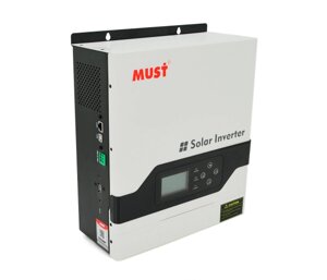 Інвертор гібридний сонячний MUST PV18-3024VPM потужністю 3 кВт АКБ 24В вбудований контролер МРРТ