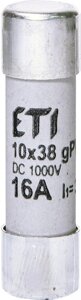 Запобіжник ETI CH 10x38 gPV 16A DC 1000V (30kA) код 00262501 постійний струм