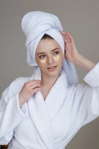 Махровий халат Білий жіночий XXXL 400 г/м2 100% бавовна Узбекистан