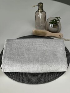 Махровий рушник Pastel 50х90 см 100% бавовна 500 г/м2 сірий