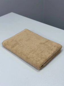 Рушник однотонний 50х90 см 100% бавовна 400 г/м2 бежевий