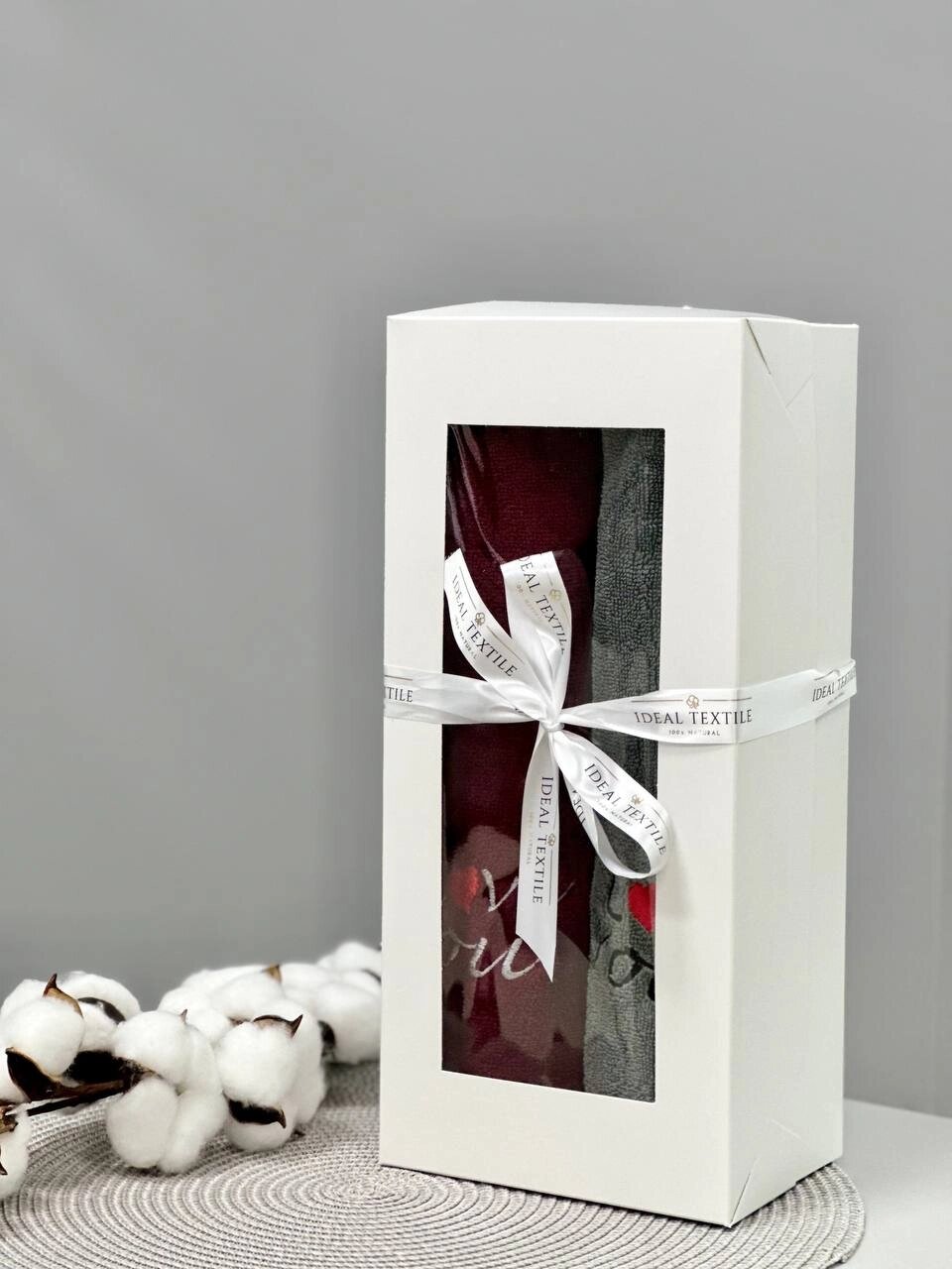 Подарунковий набір рушників "I Love You" 2 шт. від компанії IDEAL TEXTILE: махрові рушники, халати, постільна білизна - фото 1