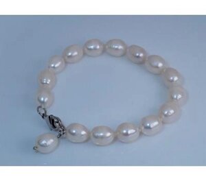 Браслет жіночий із натуральними білими перлами арт. 01856