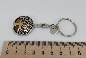 Брелок для ключів-кулон (трансформер) Дерево життя" з тигровим оком арт. 03868