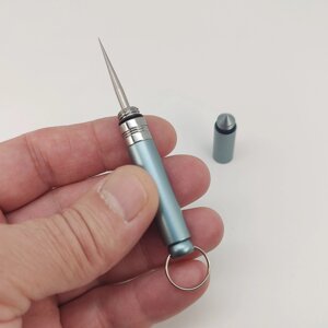 Брелок-ніж/шило/склобій на ключі (колір-блакитний графіт) арт. 04104