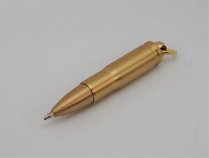 Брелок-ручка "Пуля" із латуні для ключів арт. 03571