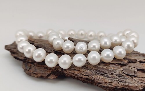 Намисто з натуральними білими перлами (45,0 см) арт. 04703