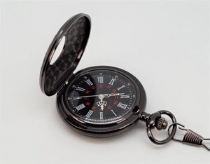 Годинник кишеньковий на ланцюжку кварцовий (колір — чорний) арт. 03778