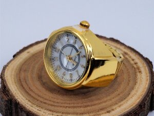 Годинник-кільце на палець з перламутровим циферблатом (колір-золото) арт. 00954