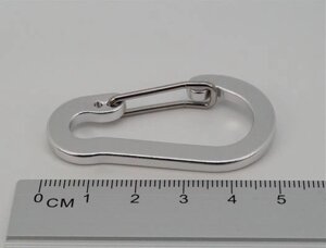 Карабін з алюмінію (для брелка/ключів) срібло арт. 03570