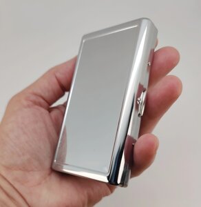 Портсигар металевий подовжений на (14 цигарок) колір срібло арт. 04090