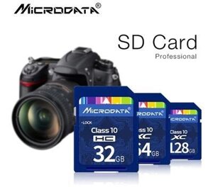 SD карта памяти Microdata на 8 ГБ (подходит для фотоаппаратов).