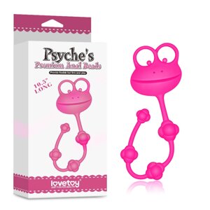 Анальний ланцюжок кульок LoveToy Silicone Frog Anal Beads Рожевий - CherryLove