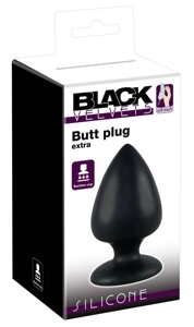 Анальна пробка Black Velvets Butt Plug Extra Чорна - CherryLove