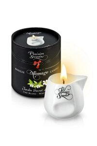 Масажна свічка Plaisirs Secrets White Tea 80 мл - CherryLove