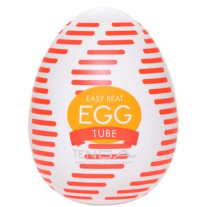 Мастурбатор-яйце Tenga Egg Tube рельєф з поздовжніми лініями - CherryLove