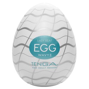 Мастурбатор-яйце Tenga Egg Wavy II з подвійним хвилястим рельєфом - CherryLove