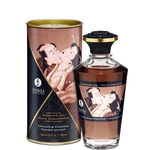 Розігріваюча олія Shunga Aphrodisiac Warming Oil Intoxicating Chocolate 100 мл - CherryLove