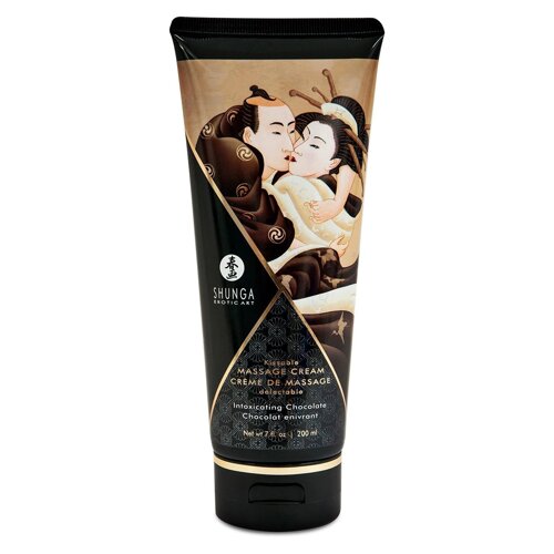 Їстівний масажний крем Shunga Kissable Massage Cream Intoxicating Chocolate 200 мл - CherryLove