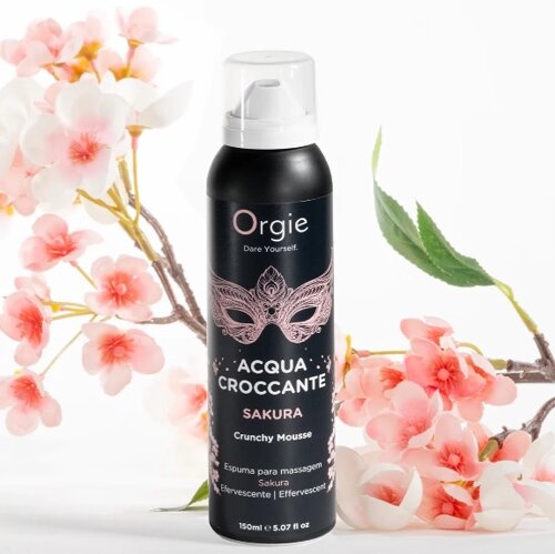 Шипуча пінка зволожуюча для масажу Orgie Acqua Crocante, аромат: Сакура 150 мл - CherryLove