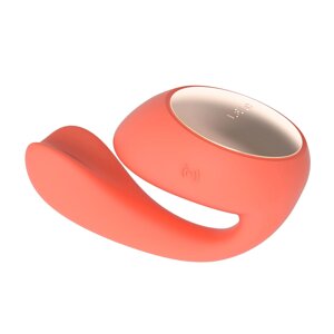 Смарт-вібратор LELO Ida Wave Coral Red, вагінально-кліторальний, технологія WaveMotion, 2 мотори - CherryLove