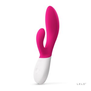 Вібратор-кролик LELO Ina Wave 2 Cerise, манливий рух стовбура + вібрації - CherryLove