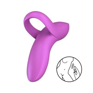 Вібратор на палець Satisfyer Bold Lover Dark Pink, гнучкий - CherryLove