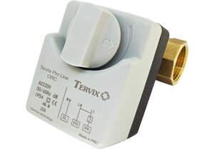 2-х ходовий кульовий клапан з електроприводом Tervix Pro Line ORC (нормально відкритий, 230В) (DN15) 201113