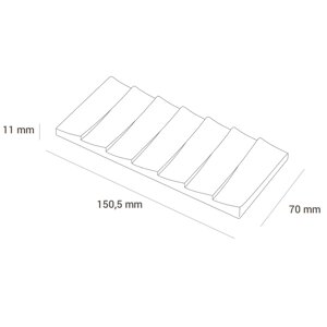 CH002 Форма для шоколаду ONDA T 150x70 h11 мм (3 шт.)