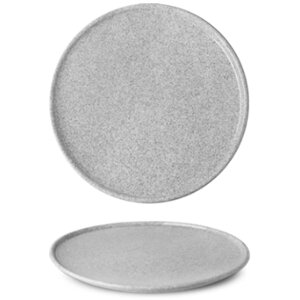 G1X2120 Тарілка кругла 20 см, колір світло-сірий, серія " Granit"глянцеве глазування)