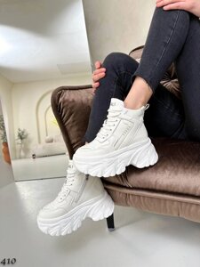 Кросівки/хайтопи жіночі, єкошкіра колір білий зима на 39р