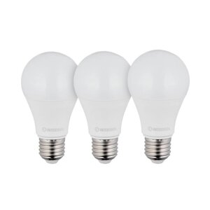 Лампи світлодіодні, набір з 3 шт. LL-0015, LED A60, E27, 12 Вт, 150-300 В, 4000 K, 30000 ч, гарантія 3 роки INTERTOOL