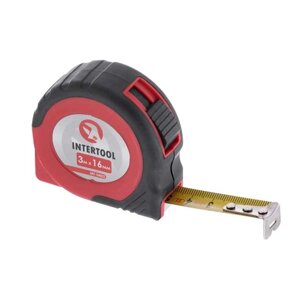 Рулетка з фіксатором 3м * 16мм INTERTOOL MT-0403