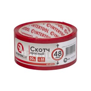 Скотч червоний 48мм * 50м * 44мкм INTERTOOL KT-0915