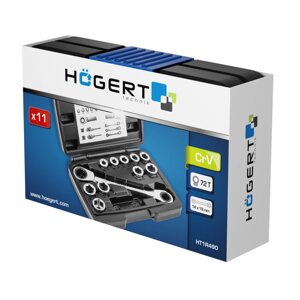 Накидний ключ з тріскачками та шарніром HOEGERT 8 - 19 HT1R491