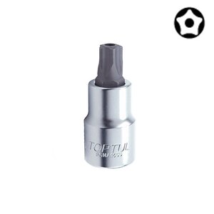 Головка з насадкою 5-гранною TOPTUL TORX T20 37 мм 1/4" з отвором BCNA0820