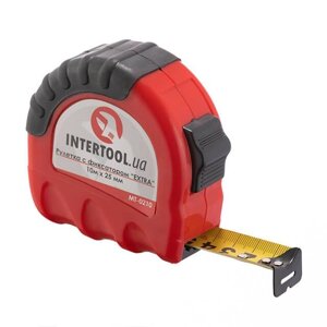 Рулетка з металевим полотном 10 м x 25 мм "EXTRA" INTERTOOL MT-0210