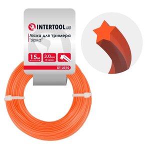 Лісок для тримера "зірка", 3.0 мм*15 м INTERTOOL DT-2310