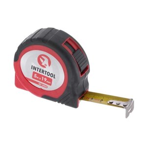 Рулетка з фіксатором 5м * 19мм INTERTOOL MT-0405