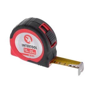 Рулетка з фіксатором 10м * 25мм INTERTOOL MT-0410