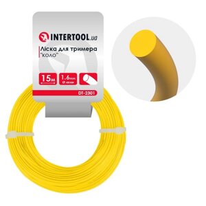 Лісок для тримера "коло", 1.6 мм*15 м INTERTOOL DT-2301