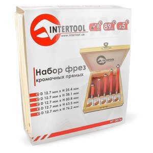 Набір фрез крихітних прямих, 5 шт. INTERTOOL HT-0076